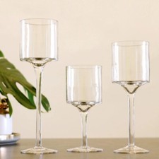 3 Piece Glass Hurricane Set