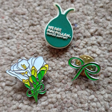 3x MACMILLAN Enamel Pin Badges