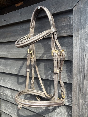 Brown pony size bridle with - pony,