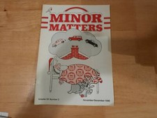 Minor matters. Morris Minor magazine. Nov/Dec 1990. Classic Cars. Owners club. 