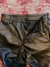 Vintage leather trousers black