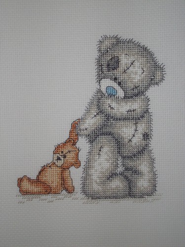 Completed cross stitch tatty - completed,