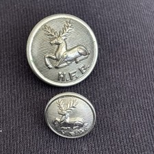 Obsolete Pair Of Hertfordshire Fire Brigade Uniform Buttons by Gaunt-25mm & 16mm