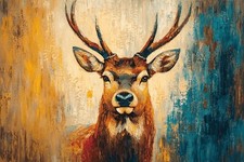 Stag Deer Canvas Picture Print