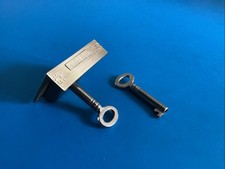 Vintage Small Brass Cabinet Till Lock 39mm X 30mm X 11mm + 2 Keys.