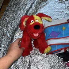 Vintage CBeebies Tweenies Doodles Kids TV Plush Soft Toy Red Dog 8" 1990s