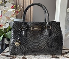 DKNY Snake-embossed Real Leather Tote Bag , Handbag
