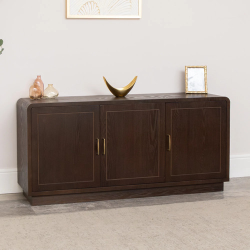 Dark wooden door - door, sideboard