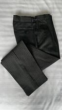 MENS LUXURY GREY PINSTRIPE TROUSER MORNING SUIT MASONIC ASCOT WEDDING DRESS 28 R