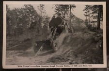 Mint Usa Real Picture Postcard RPPC Blitz Troops Jeep Cross 37mm Anti Tank Gun