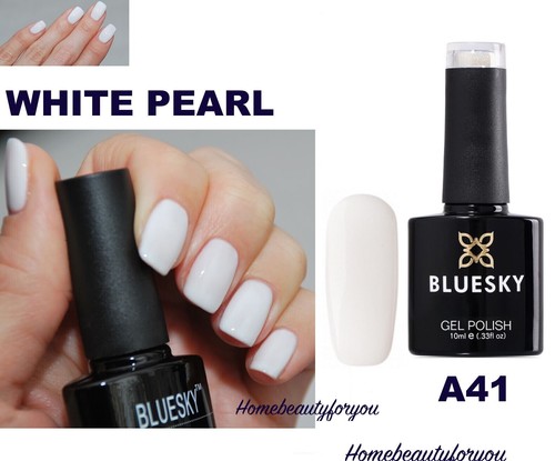 Bluesky gel nail polish white - bluesky,