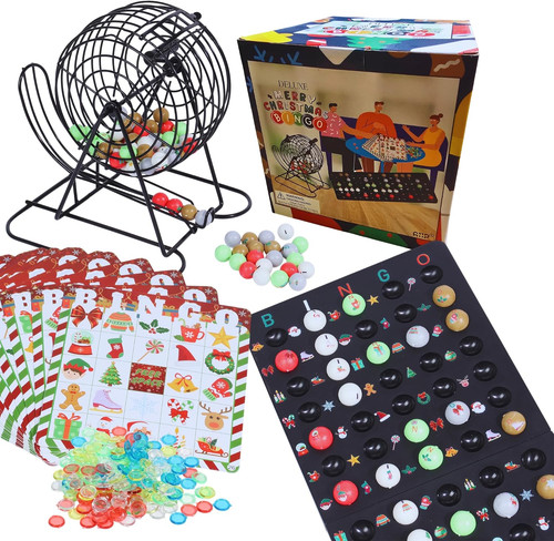 Deluxe christmas bingo set 8 - christmas,