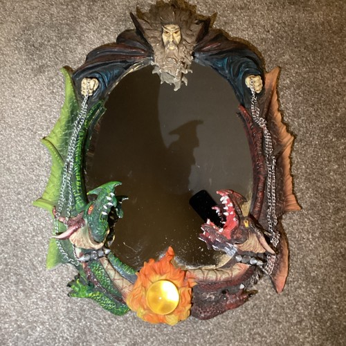 Fantasy dragon wizard - dragon, oval