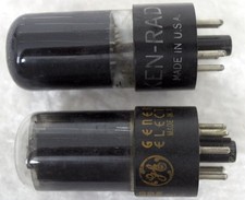 Two 6V6GT/G CV511 Black Glass
