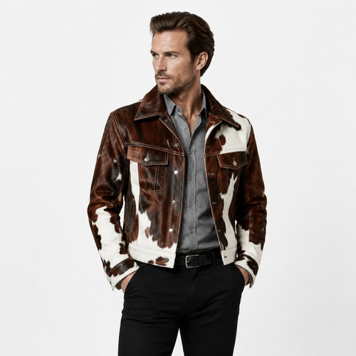 Men cowhide hair trucker - men's,