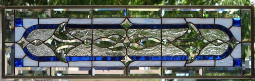 Stained glass transom window - glass,