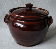Vintage Stoneware Brown Glazed