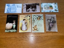 7 Vintage Easter Postcards. Joblot.