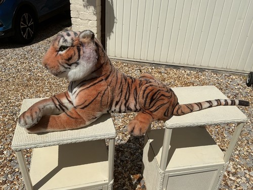Tiger large lying soft toy - tiger,