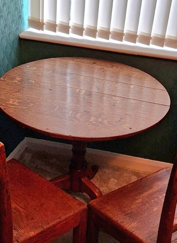 Antique oak dining table - table, and