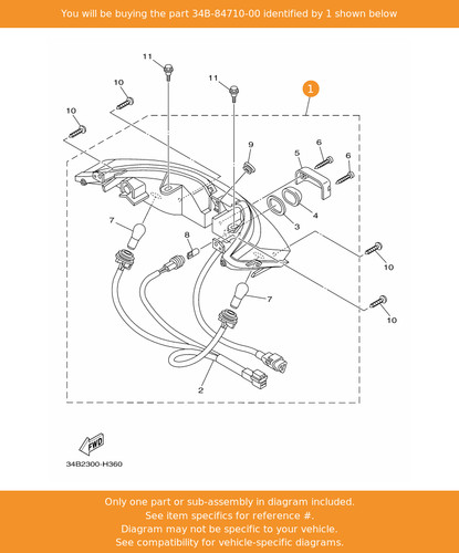Yamaha taillight unit assy - taillight,