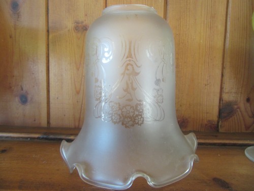 Bell shape etched glass - a,