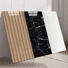 30 Packs Self-Adhesive Marble/Wood PVC Cladding Wall Panels for Kitchen Bathroom