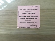 TICKET STUB DERBY COUNTY V