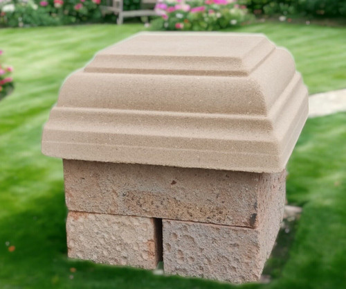 Cast stone pier cap 1x1 - stone, rft