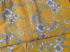 Hibiscus surf yellow  and white  fabric 6.5mts Hawaiian VW Campervan Curtains.
