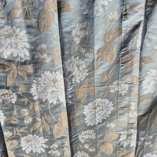 Pair floral pleated - of,