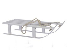 Wooden Sledge White 51x21cm
