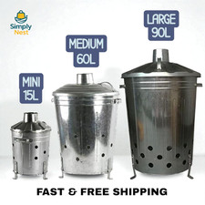 Galvanised garden incinerator - galvanised,
