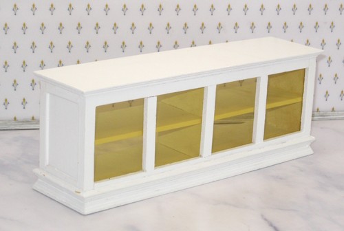 White painted wood shelf - white, 4-shelf
