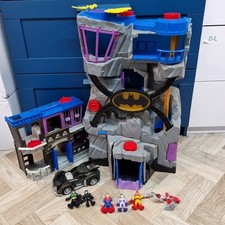 Imaginext Batman and marvel  Bundle Jail Batcave Batcar Figures  (A1) 