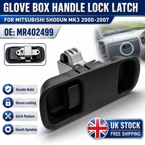Front glove box latch lock - box,