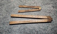 Two Vintage Wooden Folding Rulers