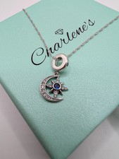 Moon and star crytal S925