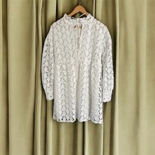 ZARA White Textured Lace Mini