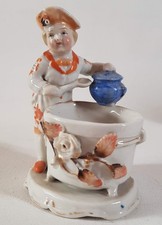 Antique Conta & Boehme Germany C1880S Boy Cooking Fairing Spill Vase 3845 Figure