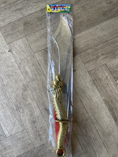 Plastic sword toy with dragon - sword,