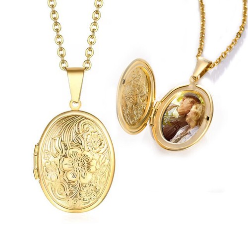 New 9ct gold oval carved - new,