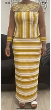 African Kente 14 Long Skirt and Top Size 14 From Ghana