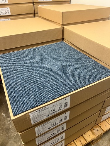 Blue carpet tiles 4sqm - carpet,