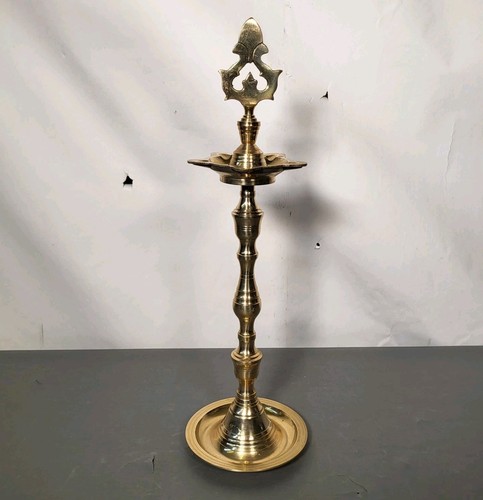Brass temple oil lamp hindu - temple,