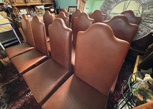 Genuine leather dining - leather, chairs