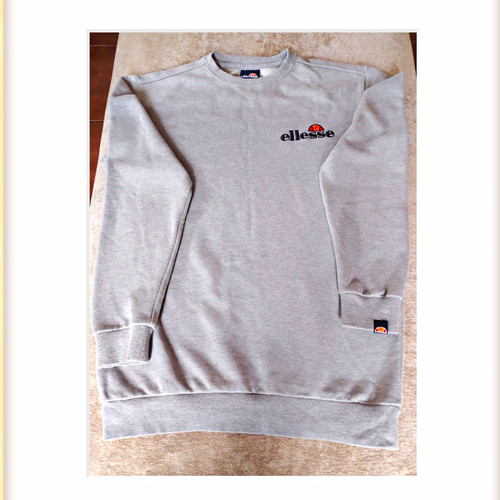 Ellesse grey logo crew - grey, neck