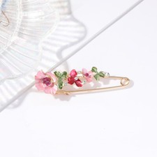 Classic Rose Flower Safety Pin