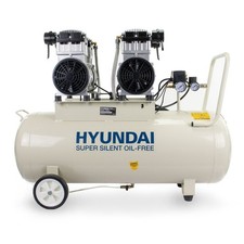 Hyundai Air Compressor, Oil Free Low Noise 10.6CFM 145psi 4hp 100L