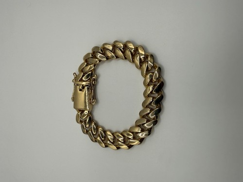 9ct gold silver cuban - 9ct,